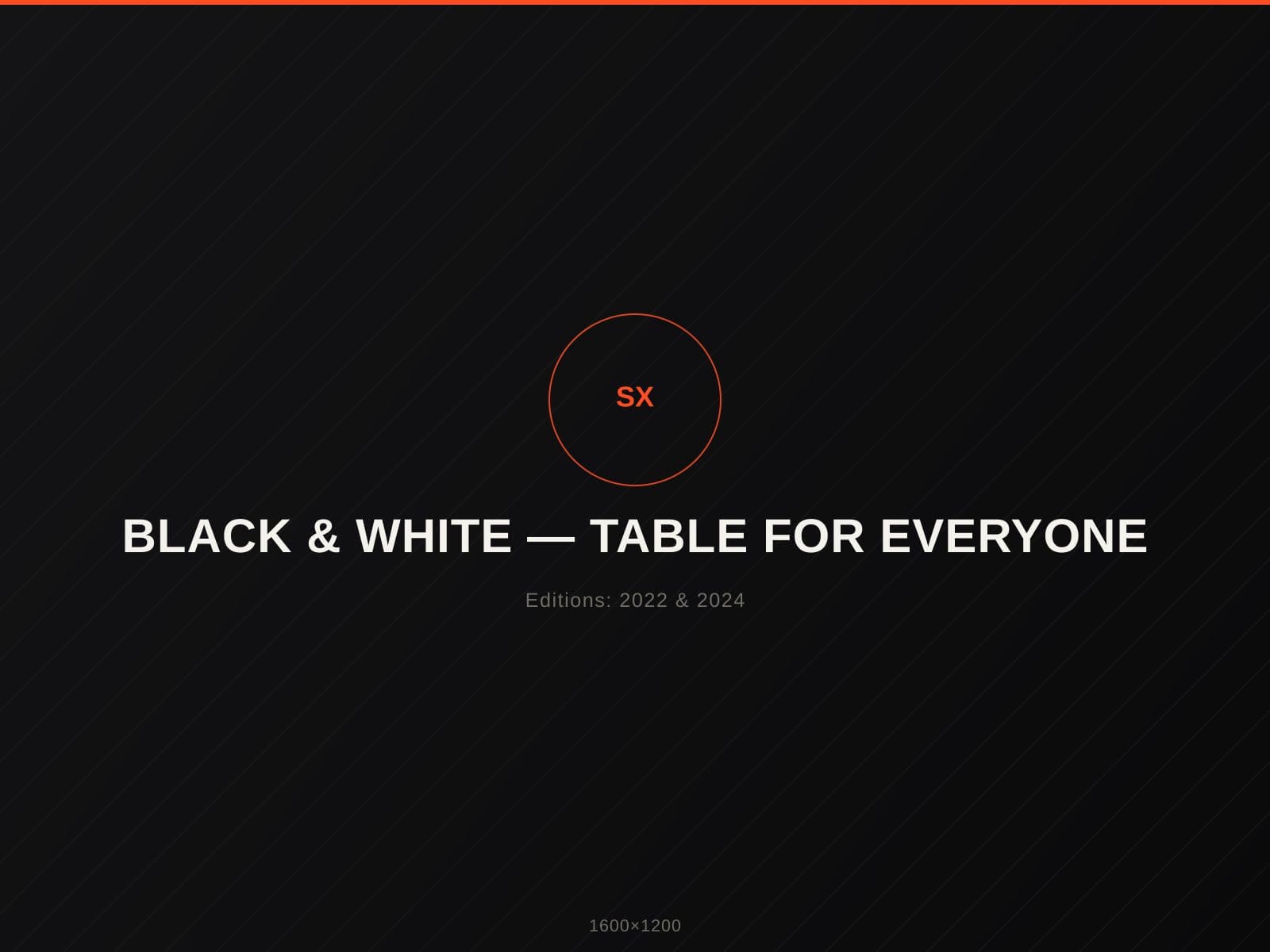 Black & White — Table for Everyone — placeholder image, replace with real Series X photography.