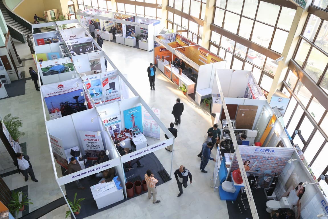 Trade booths at Expo Shillong 2022, MES Builders Association of India.